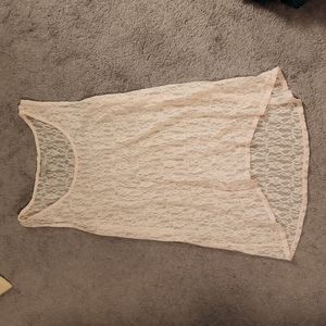 Guess light pink lace tank